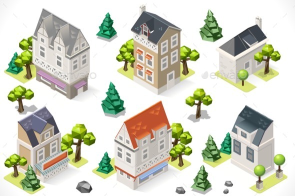 GraphicRiver Europe Building Set Tint Cartoon Isometric 3d 11831890 GraphicRiver Europe Building Set Tint Cartoon Isometric 3d 11831890