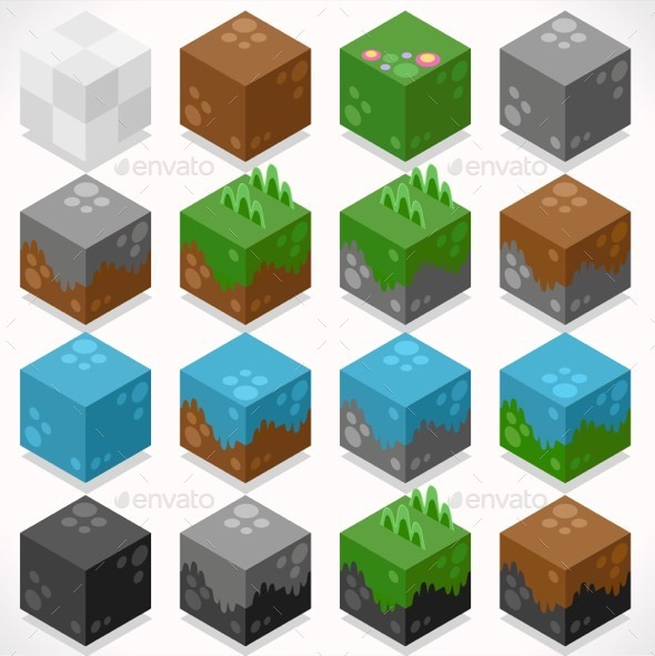 GraphicRiver Textured Cubes Mine Elements Builder Craft Kit 11831895 GraphicRiver Textured Cubes Mine Elements Builder Craft Kit 11831895