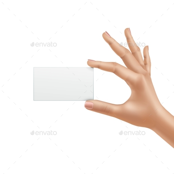 GraphicRiver Vector Female Hand Holding Blank Card Isolated 11833732 GraphicRiver Vector Female Hand Holding Blank Card Isolated 11833732