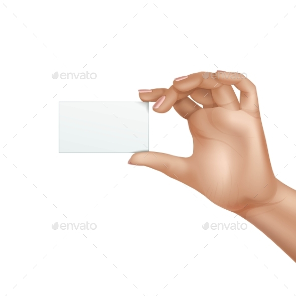 GraphicRiver Vector Female Hand Holding Blank Card Isolated 11833733 GraphicRiver Vector Female Hand Holding Blank Card Isolated 11833733