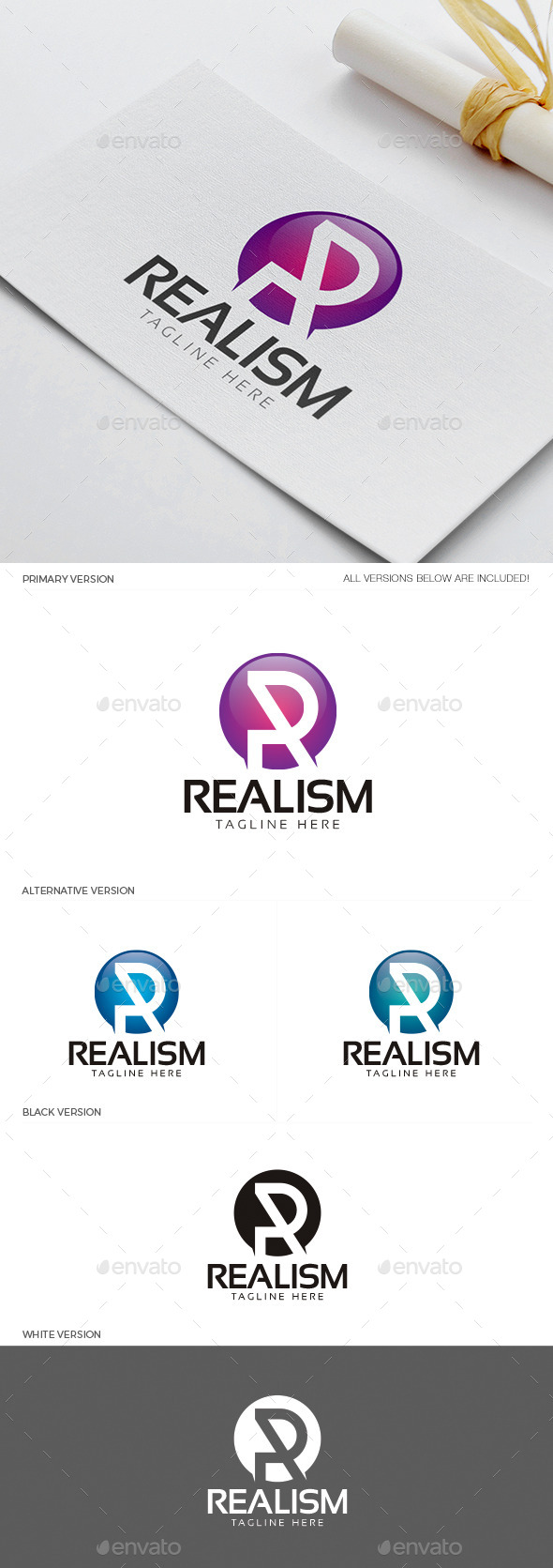 GraphicRiver Realism Letter R Logo 11840017 GraphicRiver Realism Letter R Logo 11840017