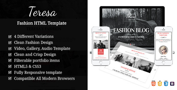 Teresa A One And Multi Page Fashion HTML Template