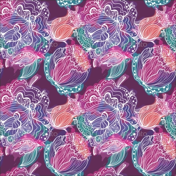 GraphicRiver Electric Flower Vector Pattern 11840406 GraphicRiver Electric Flower Vector Pattern 11840406