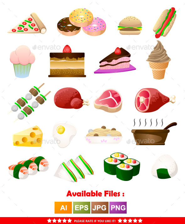 GraphicRiver Food Icons 11840904 GraphicRiver Food Icons 11840904