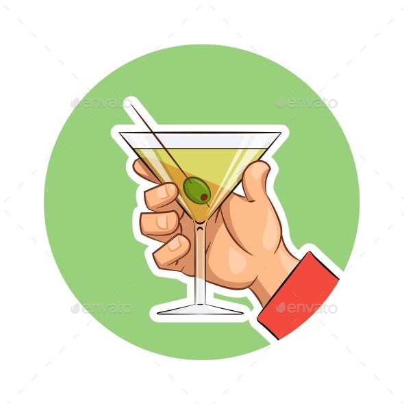 GraphicRiver Glass of Martini with Olive in Hand 11841527 GraphicRiver Glass of Martini with Olive in Hand 11841527