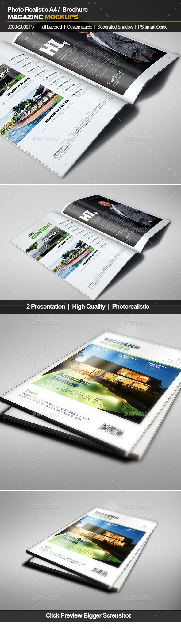 GraphicRiver A4 Brochure Magazine Mockup 11842036 GraphicRiver A4 Brochure Magazine Mockup 11842036