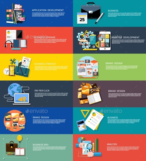 GraphicRiver Set Banners For Business 11842660 GraphicRiver Set Banners For Business 11842660