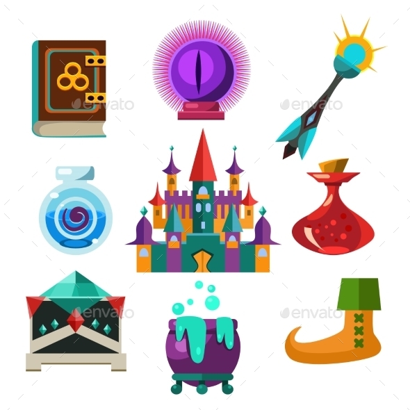 GraphicRiver Collection Of Vector Fairy Tale Elements 11842727 GraphicRiver Collection Of Vector Fairy Tale Elements 11842727