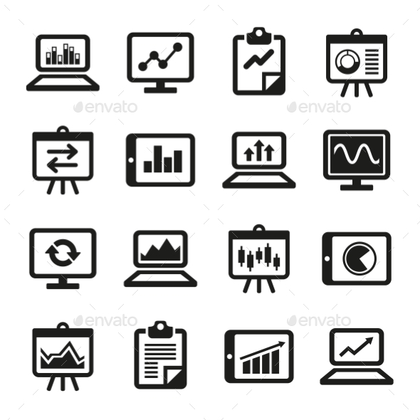 GraphicRiver Simple Diagram And Graphs Icons Set Vector 11843474 GraphicRiver Simple Diagram And Graphs Icons Set Vector 11843474