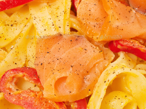 Pasta Collection - Tagliatelle with Salmon and Peppers (Misc) Photo Download