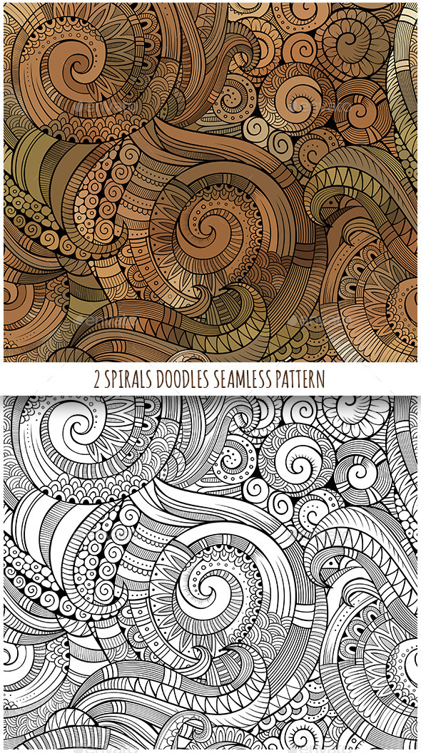 GraphicRiver 2 Spiral Seamless Pattern 11843998 GraphicRiver 2 Spiral Seamless Pattern 11843998