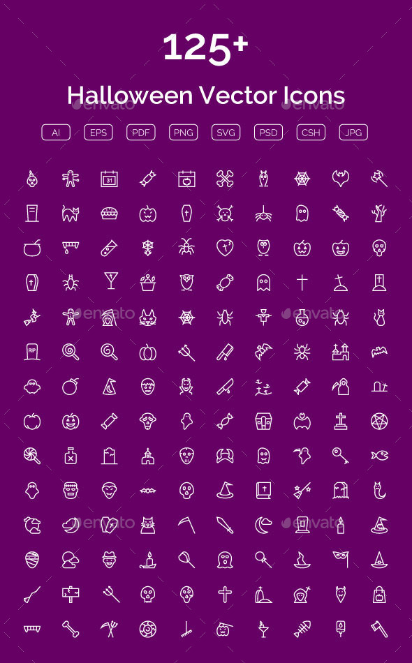 GraphicRiver 125& Halloween Vector Icons 11844238 GraphicRiver 125& Halloween Vector Icons 11844238