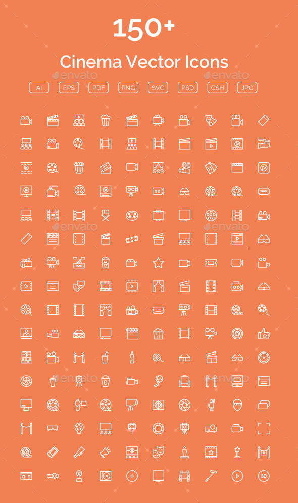 GraphicRiver 150& Cinema Vector Icons 11844271 GraphicRiver 150& Cinema Vector Icons 11844271