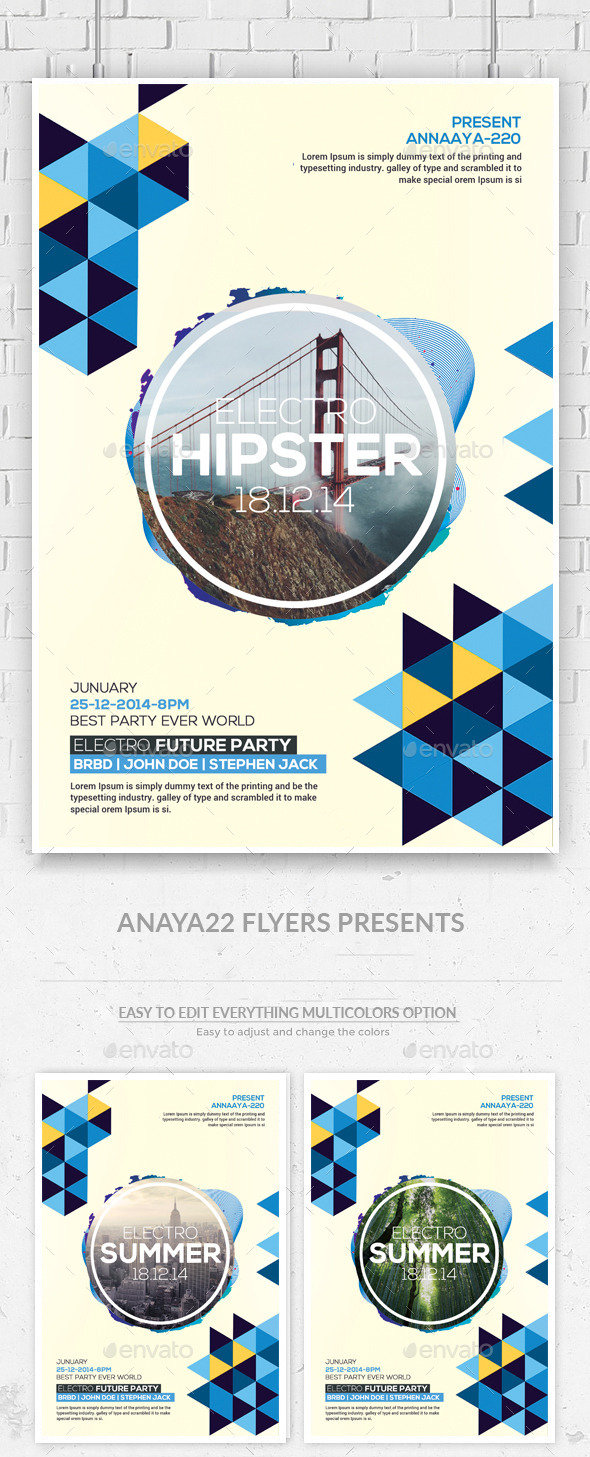 GraphicRiver Hipster Party Flyers Psd Template 11844628 GraphicRiver Hipster Party Flyers Psd Template 11844628