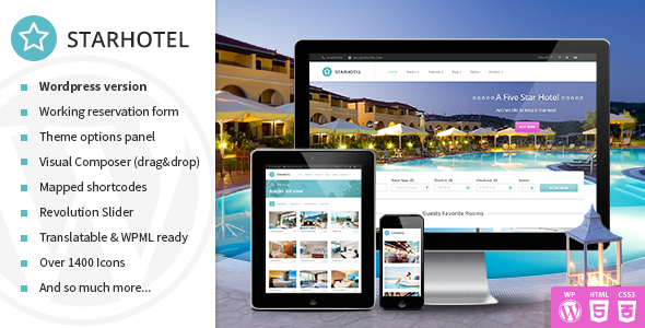 Starhotel - Responsive Hotel WordPress Theme