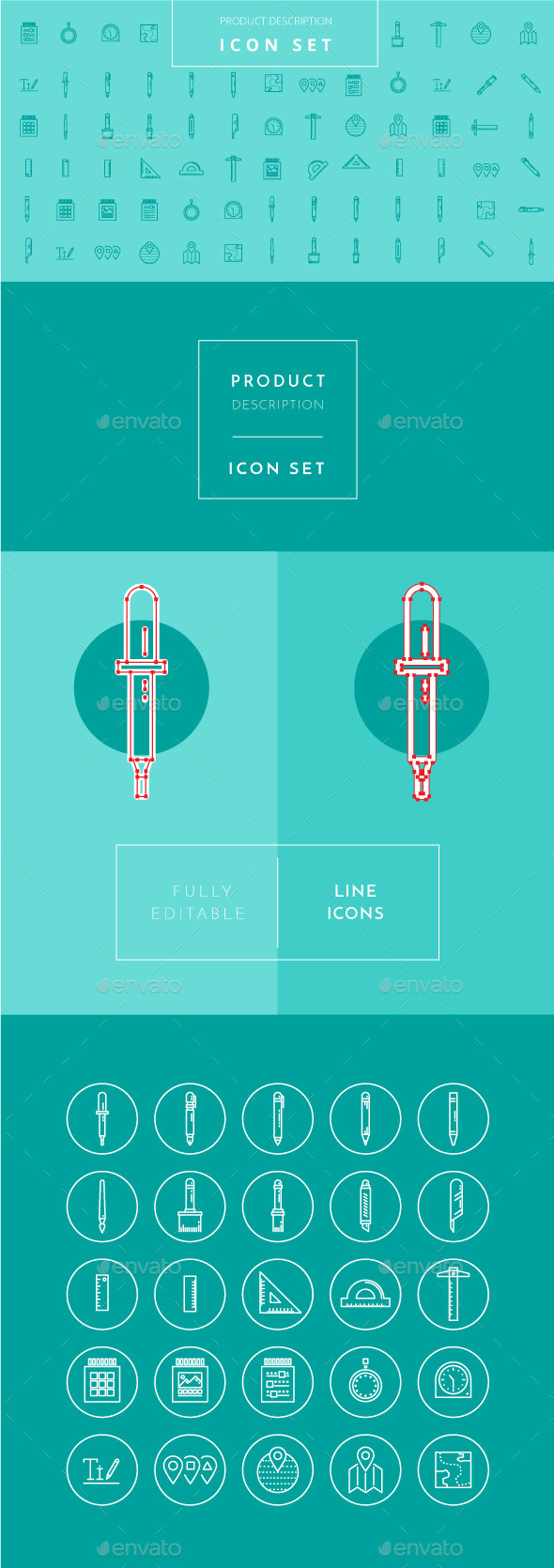 GraphicRiver Product Description 25 Icons Set 11845100 GraphicRiver Product Description 25 Icons Set 11845100