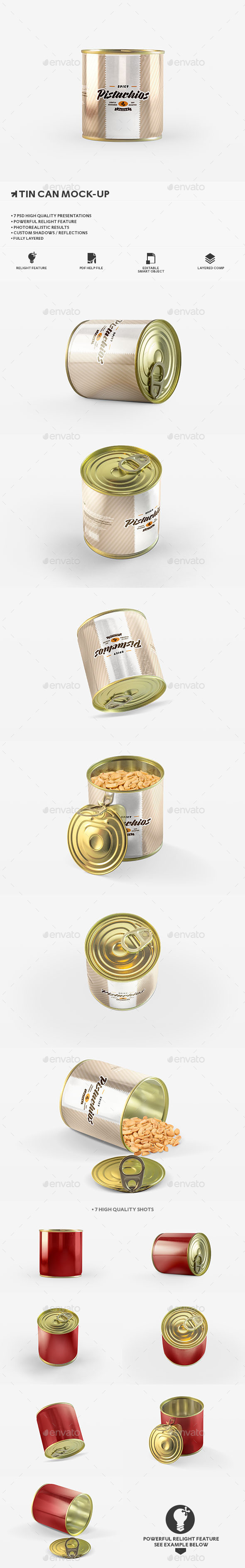 GraphicRiver Package Tin Can Mockup 11845922 GraphicRiver Package Tin Can Mockup 11845922