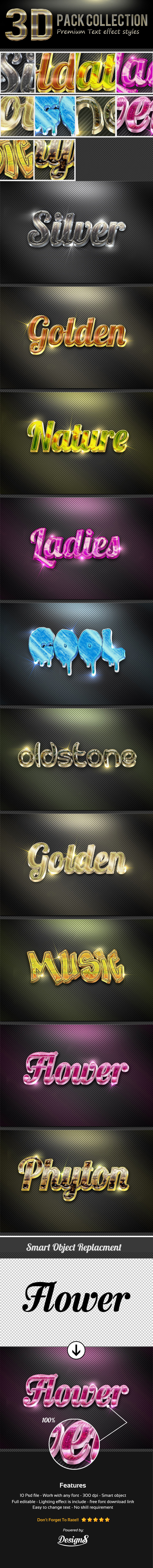 New 3D Photoshop Text Effect Style