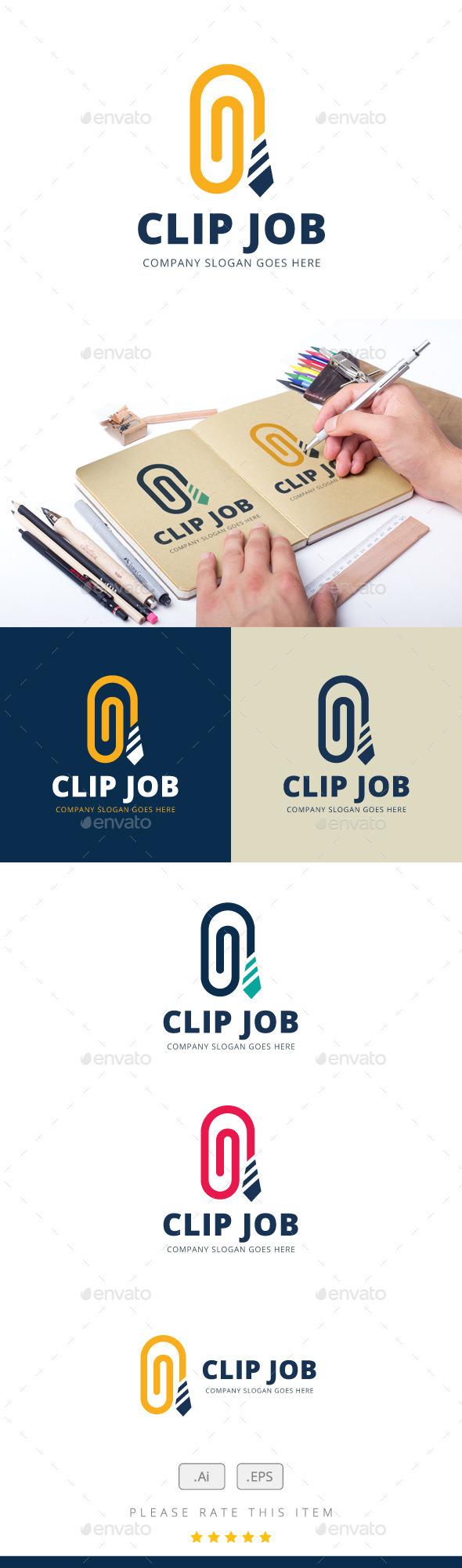 GraphicRiver Clip Job Logo 11846624 GraphicRiver Clip Job Logo 11846624