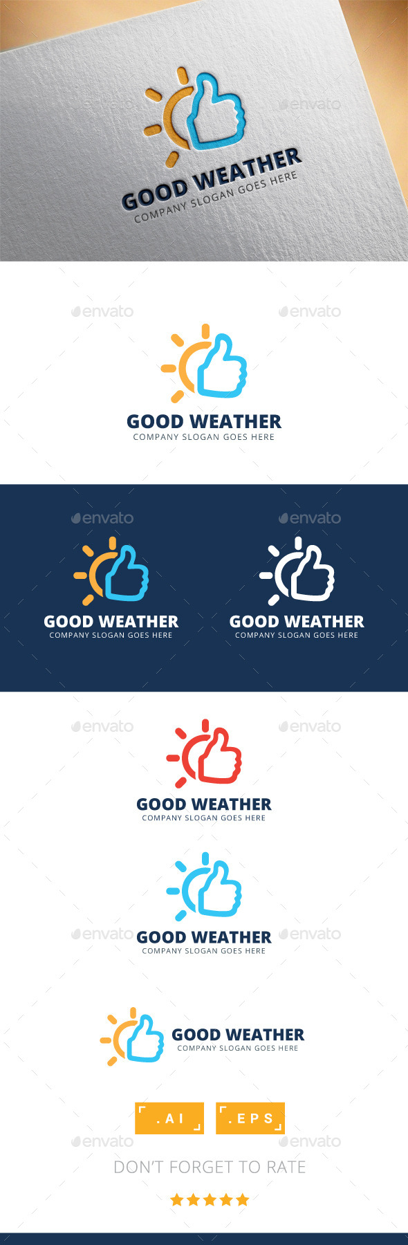 GraphicRiver Good Weather Logo 11846654 GraphicRiver Good Weather Logo 11846654