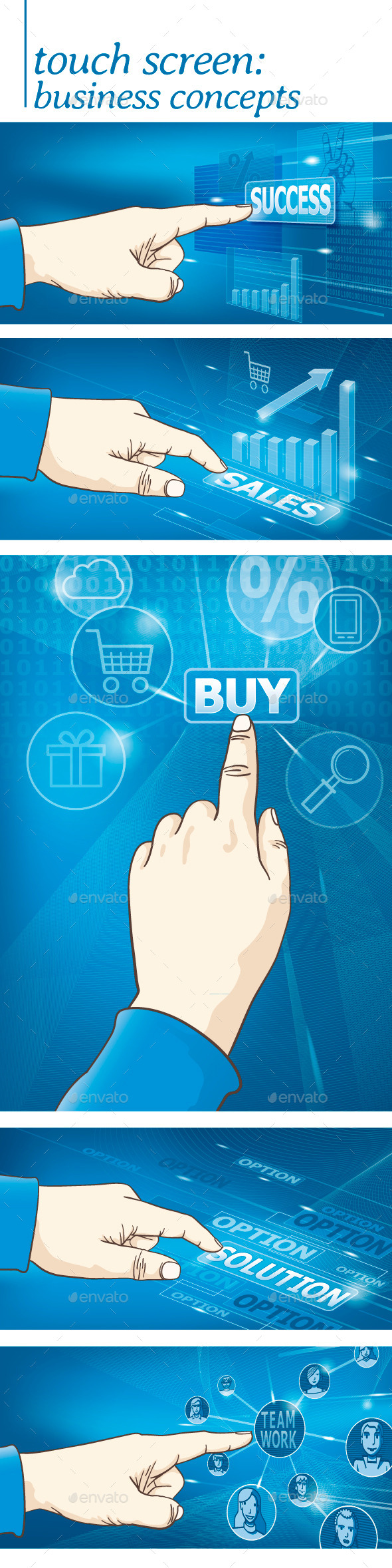 GraphicRiver Touch Screen Business Concepts 11842623 GraphicRiver Touch Screen Business Concepts 11842623