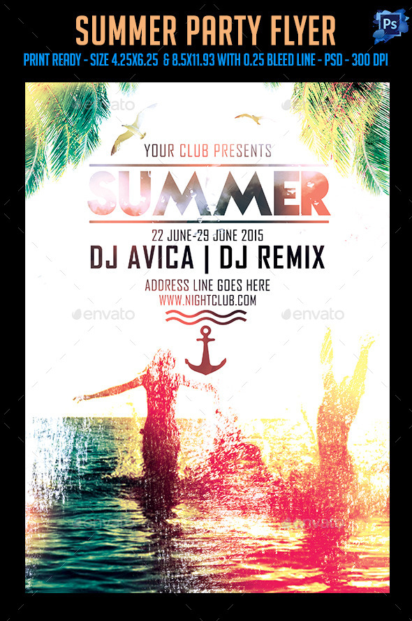 GraphicRiver Summer Party Flyer 11847083 GraphicRiver Summer Party Flyer 11847083