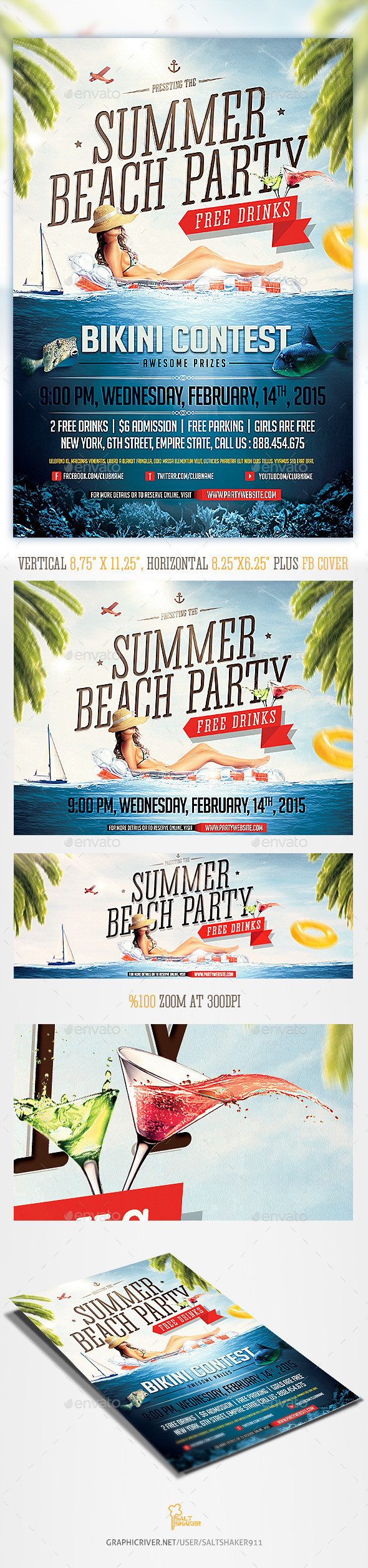 GraphicRiver Summer Beach Party flyer template 11789558 GraphicRiver Summer Beach Party flyer template 11789558