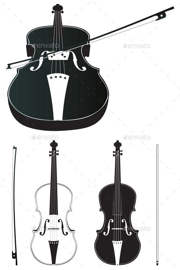 GraphicRiver Violin Silhouette 11851075 GraphicRiver Violin Silhouette 11851075