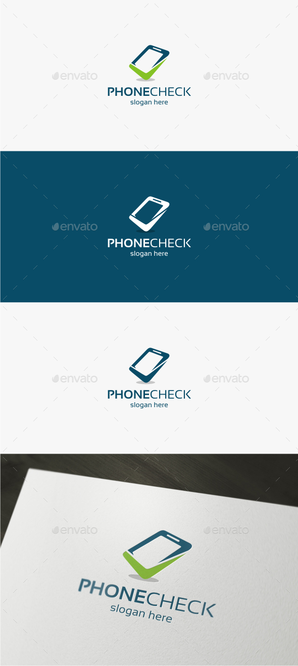GraphicRiver Phone Check Logo Template 11851286 GraphicRiver Phone Check Logo Template 11851286