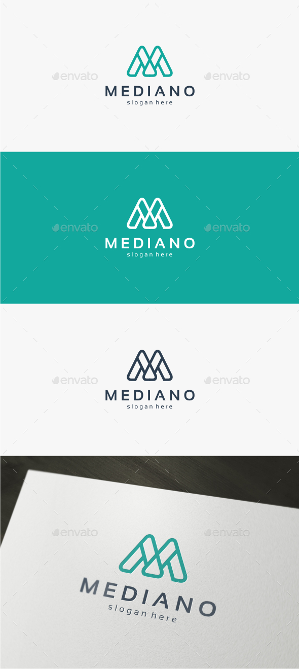 GraphicRiver Mediano Letter M Logo Template 11851311 GraphicRiver Mediano Letter M Logo Template 11851311