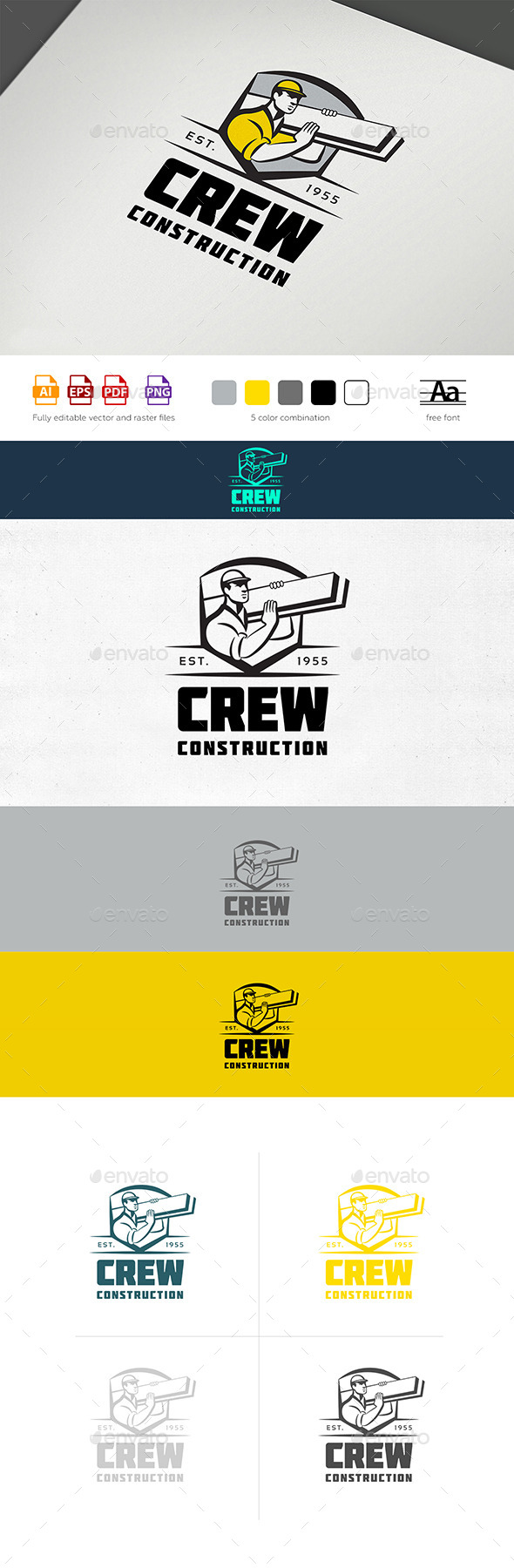 GraphicRiver Construction Crew Logo 11851315 GraphicRiver Construction Crew Logo 11851315