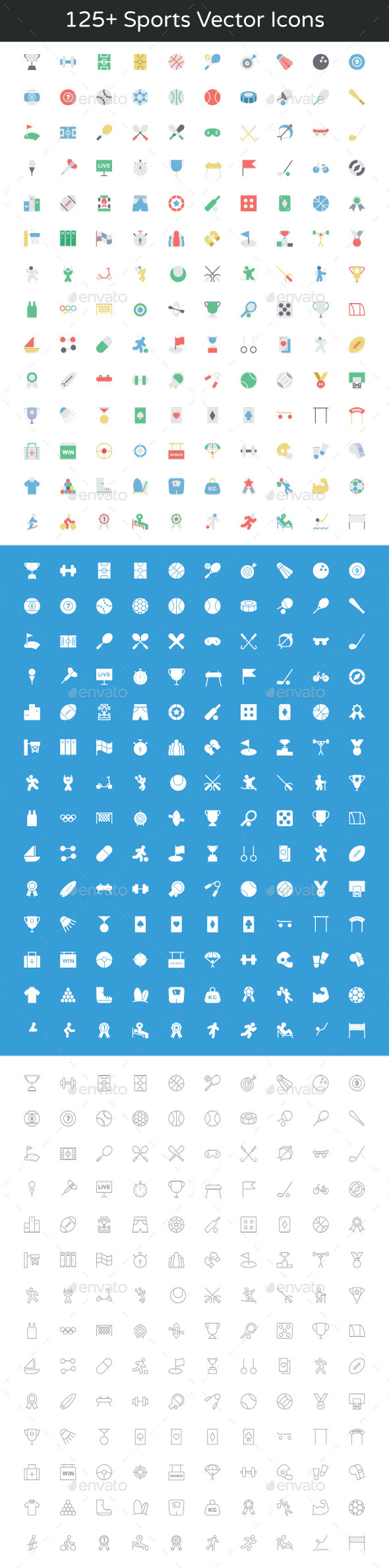 GraphicRiver 125& Sports Vector Icons 11851873 GraphicRiver 125& Sports Vector Icons 11851873