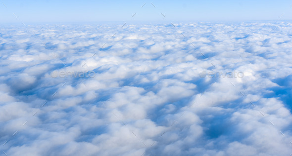 skyline view from airplane window. Clouds. Sky and clouds. (Misc) Photo Download