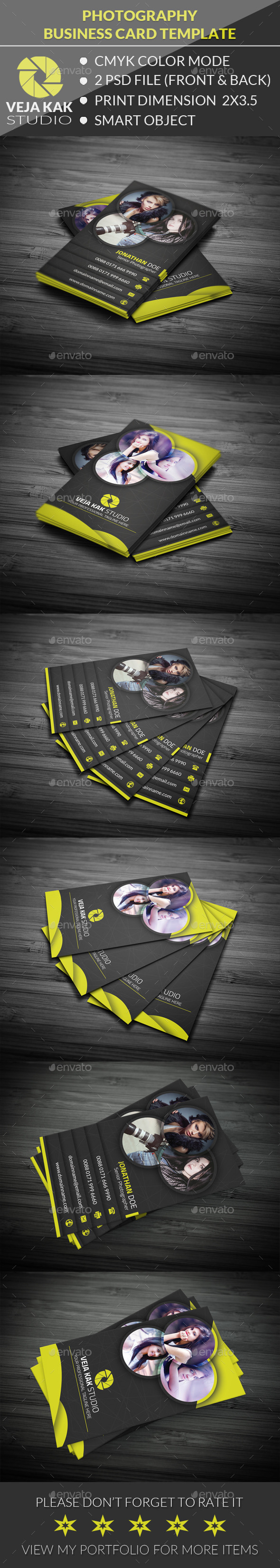 GraphicRiver Photography Business Card 11855532 GraphicRiver Photography Business Card 11855532