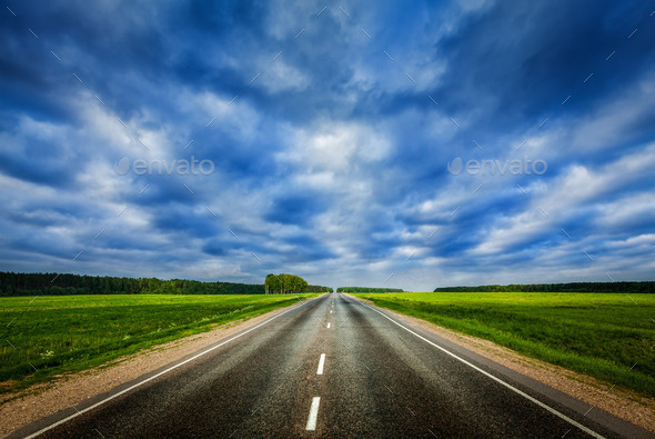 Road and stormy sky (Misc) Photo Download