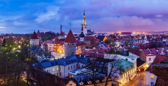 Tallinn Medieval Old Town panorama, Estonia (Misc) Photo Download