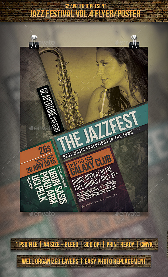 GraphicRiver Jazz Festival Flyer Poster Vol.4 11856120 GraphicRiver Jazz Festival Flyer Poster Vol.4 11856120