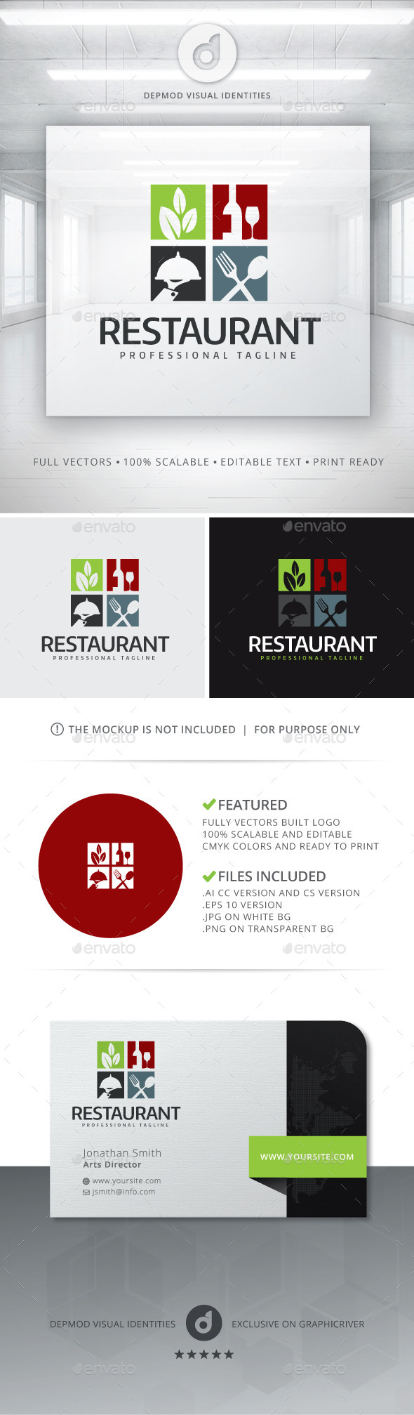 GraphicRiver Restaurant Logo 11857377 GraphicRiver Restaurant Logo 11857377
