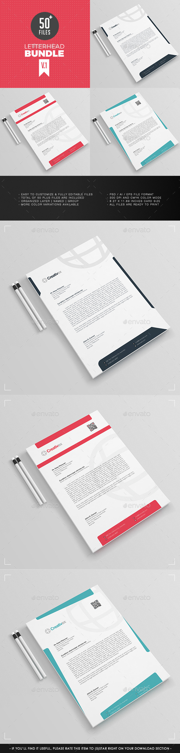 GraphicRiver 3 in 1 A4 Letterhead Bundle V.1 11859044 GraphicRiver 3 in 1 A4 Letterhead Bundle V.1 11859044