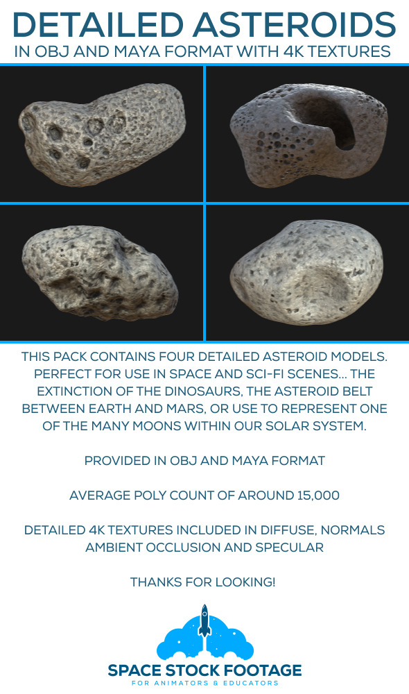 3DOcean Detailed Asteroids 11859094 3DOcean Detailed Asteroids 11859094