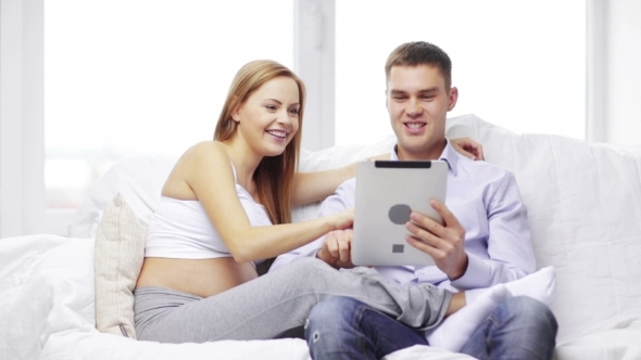 Fx Happy Family With Tablet Pc Computer At Home Fx Happy Family With Tablet Pc Computer At Home