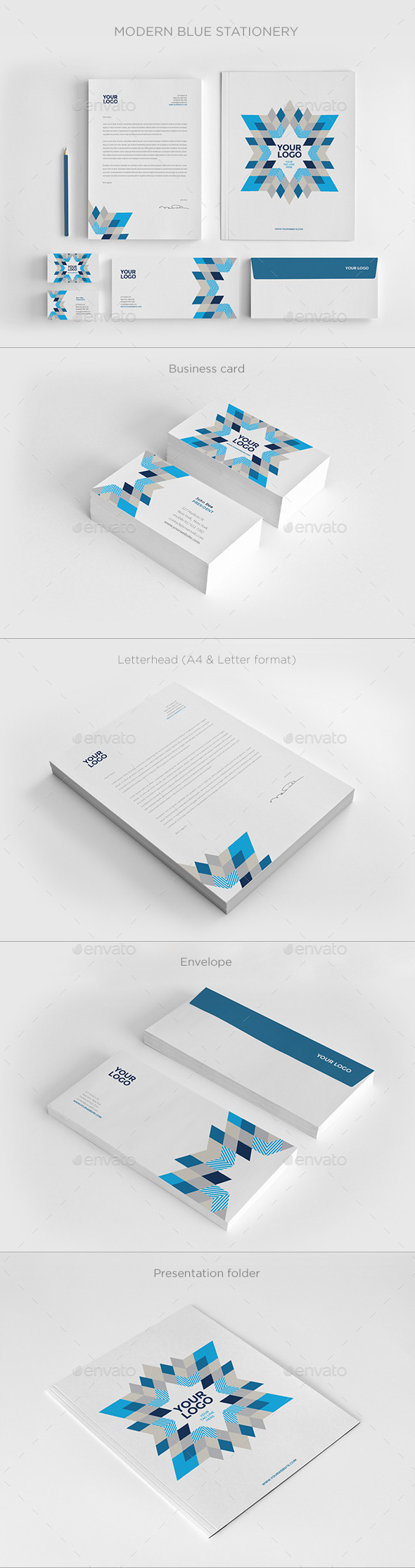 GraphicRiver Modern Blue Stationery 11860746 GraphicRiver Modern Blue Stationery 11860746