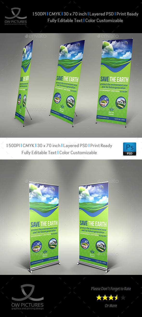 GraphicRiver Environment ECO Signage Template 11861414 GraphicRiver Environment ECO Signage Template 11861414