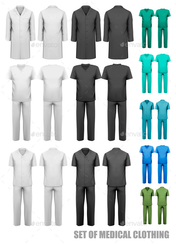 GraphicRiver Set Of Medical Clothes Design Template Vector 11862917 GraphicRiver Set Of Medical Clothes Design Template Vector 11862917
