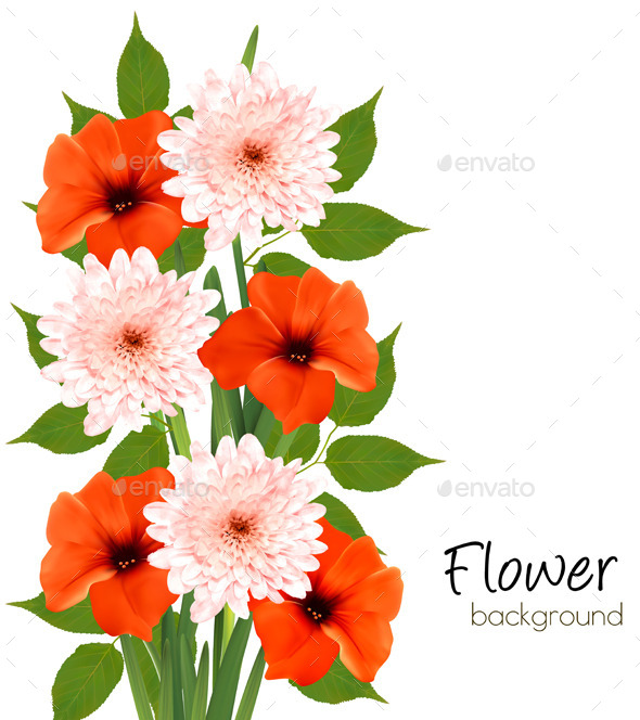 GraphicRiver Flower Summer Background Vector 11863012 GraphicRiver Flower Summer Background Vector 11863012
