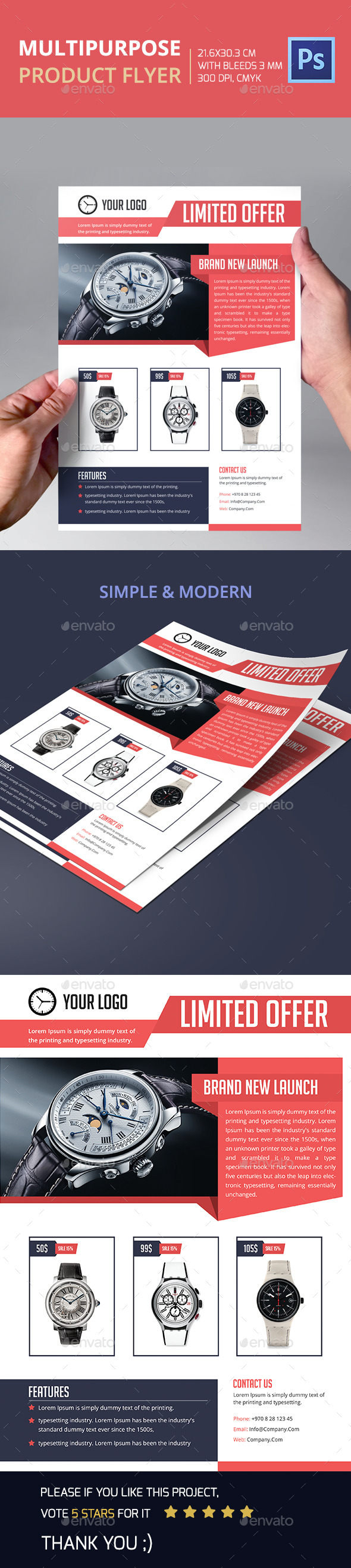 GraphicRiver Multipurpose Product Flyer 11863099 GraphicRiver Multipurpose Product Flyer 11863099