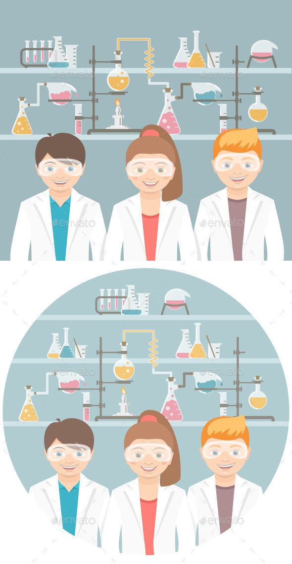 GraphicRiver Kids in Chemistry Class Flat Education Concept 11863813 GraphicRiver Kids in Chemistry Class Flat Education Concept 11863813