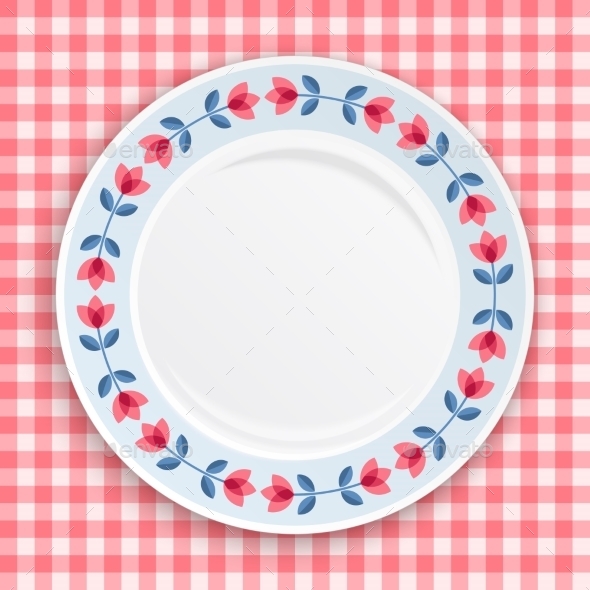 GraphicRiver Decorative Plate Top View 11863835 GraphicRiver Decorative Plate Top View 11863835