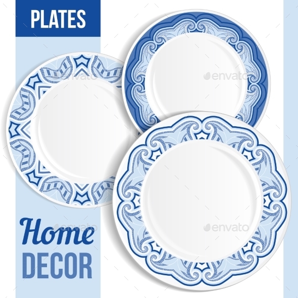 GraphicRiver Set Of Decorative Plates 11863906 GraphicRiver Set Of Decorative Plates 11863906