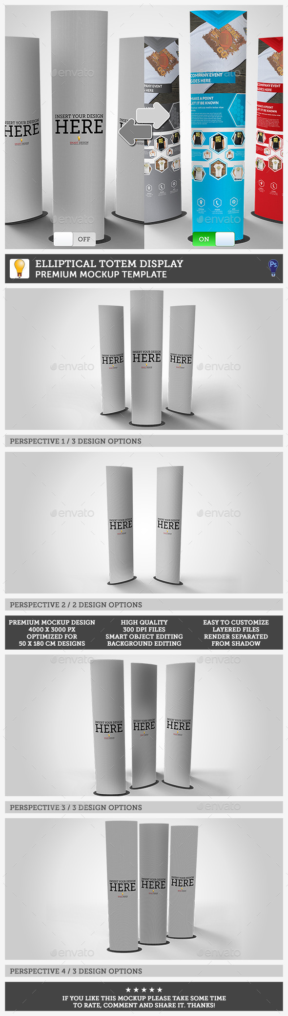 GraphicRiver Elliptical Totem Display Mockup 11865510 GraphicRiver Elliptical Totem Display Mockup 11865510
